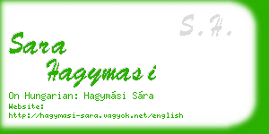 sara hagymasi business card